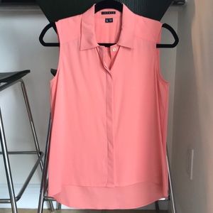 Theory Tanelis Sleeveless Silk Blouse